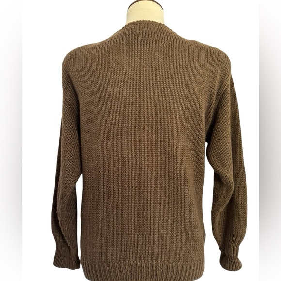 Vintage Counterparts Floral Knit Fall Winter Thick Retro 90s Sweater Size Medium - Picture 4 of 14